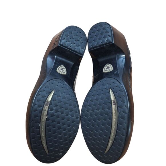 Ariat Bradford Distressed Leather Clogs Burnished Black Comfort Shabby Chic 7.5 - Picture 6 of 15